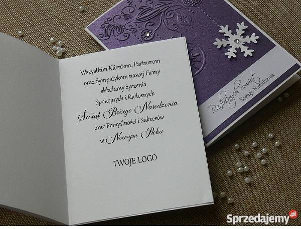Firmowe biznesowe kartki świąteczne ręcznie Lublin