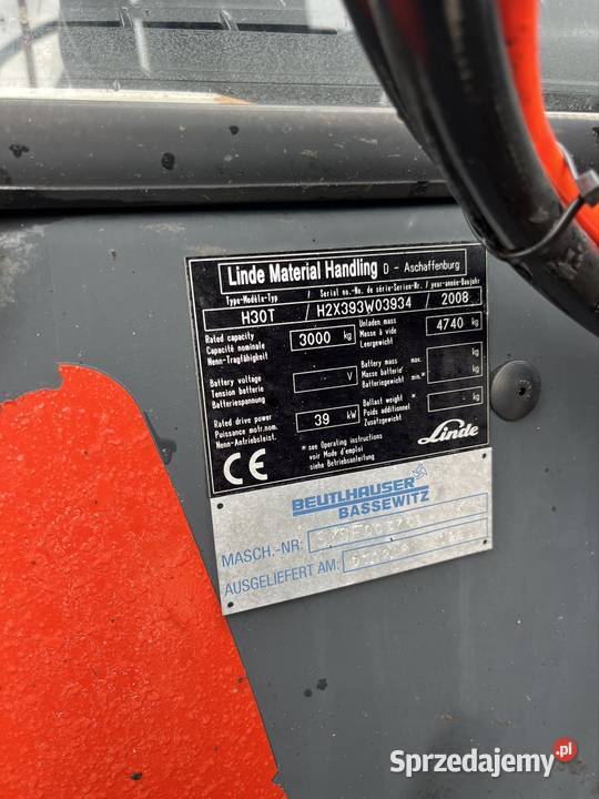 Linde H30T LPG 2008 Wózki widłowe