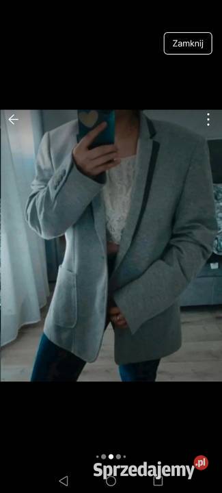 Marynarka szara o kroju męskim Pinterest Old Krosno sprzedam