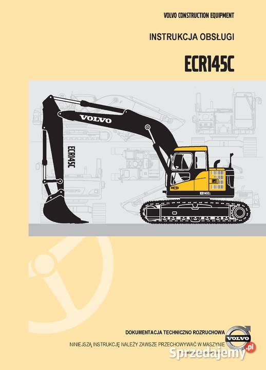 DTR Instrukcja obsługi UDT Volvo ECR145CL Szamotuły