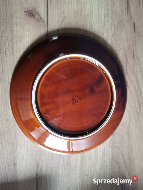 Stary duży talerz 24 porcelt Pruszków wzór Siemianowice Śląskie