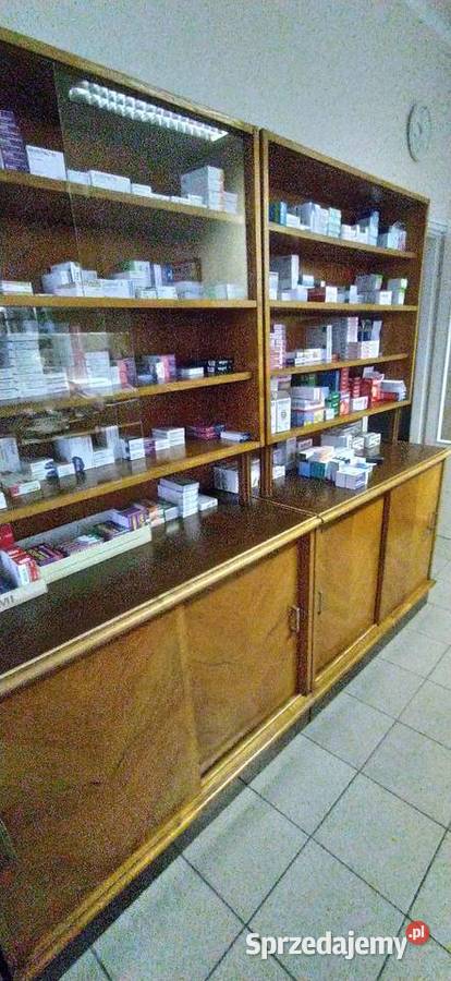 MEBLE APTECZNE DREWNIANE 60 LETNIE lubelskie Mircze