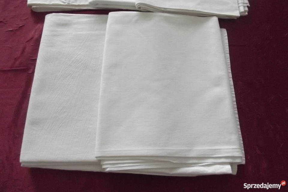 Prześcieradłoa płótno białe 7 sztuka sprzedam