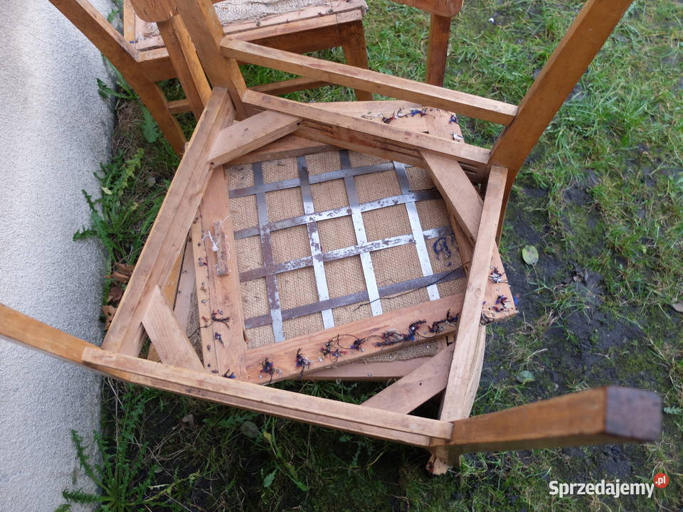 Komplet 4 krzeseł PRL 701 Kościan sprzedam