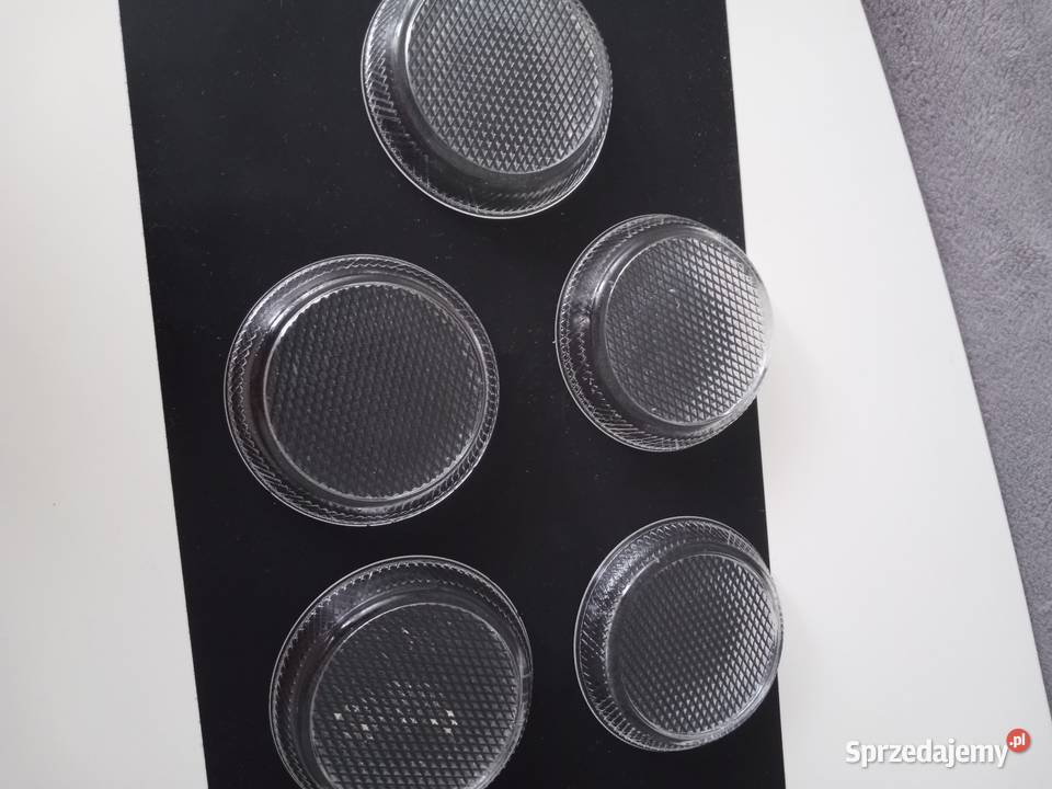 Szklane podstawki pod kieliszki PRL