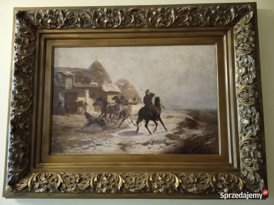 Obraz Fritz Ritter van der Venne Munchen 1900 Świebodzin sprzedam