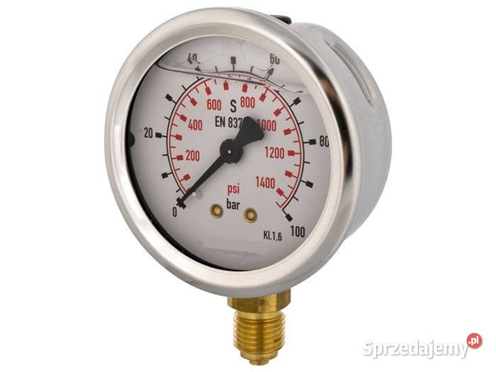 Manometr dolny radialny MG163 100 bar gwint 14 Złotów