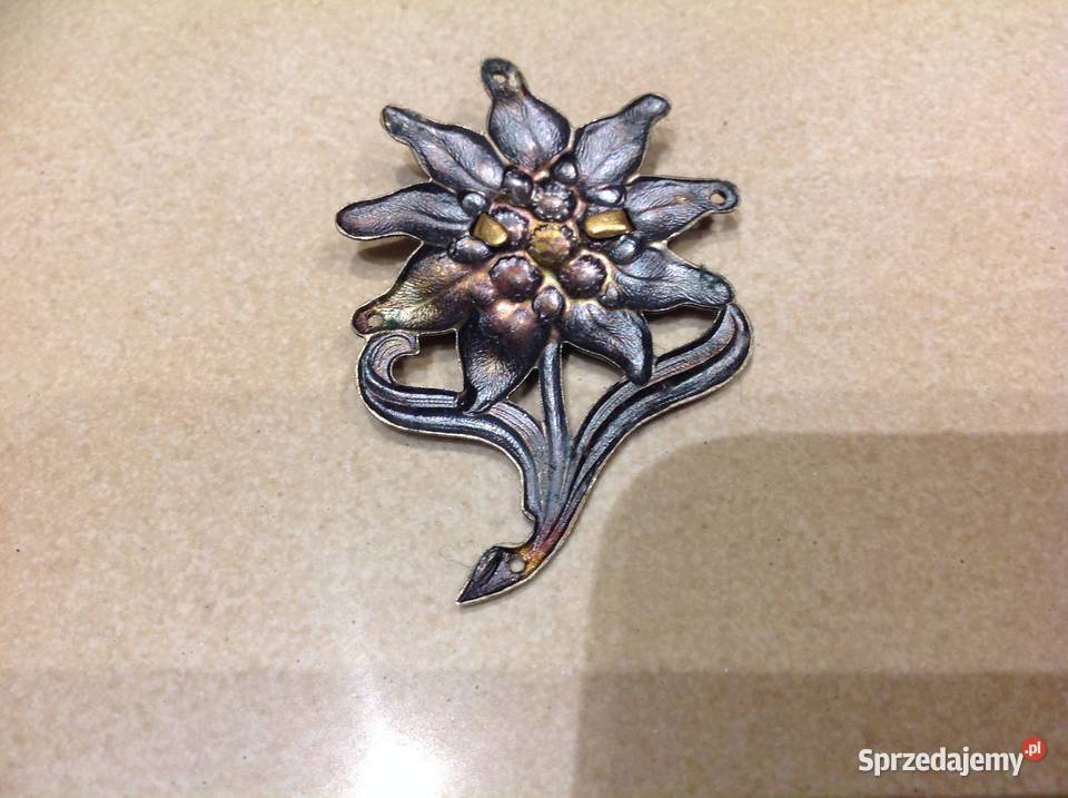 Emblemat Stalowy na Czapkę Edelweiss Gebirgsjger Militaria lubuskie Nowa Sól sprzedam