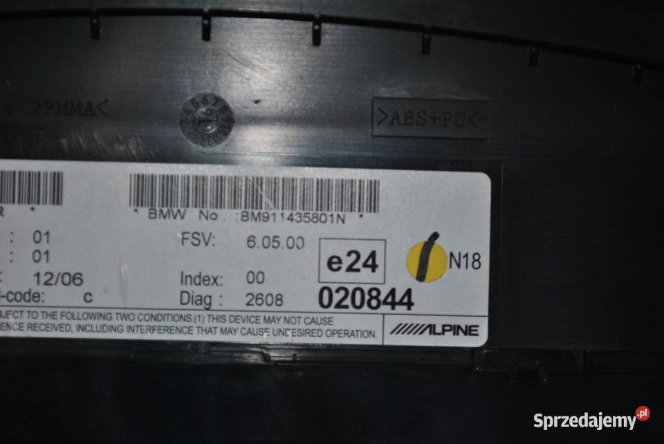 Monitor nawigacji BMW E60 E61 E63 E64 Poręba