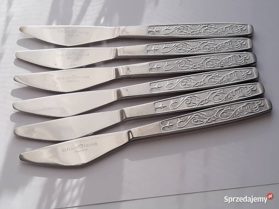 Noże obiadowe 1 PNĄCZA Gerlach sztućce PRL Dąbrowa Górnicza sprzedam