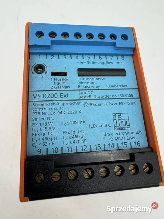 IFM VS 0200 Exi Kontroler przepływu Warszawa sprzedam