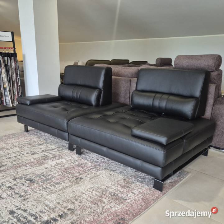 Nowoczesna sofaa Mediolan z pufą skóra naturalna mazowieckie Warszawa