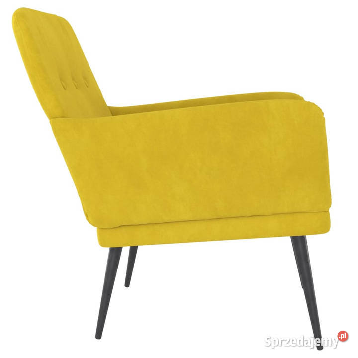 Fotel żółty 62x79x79 obity aksamitem WM351410 Warszawa sprzedam