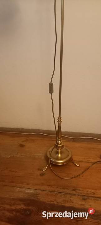 Mosiężna lampa podłogowa z ruchomym ramieniem sprzedam