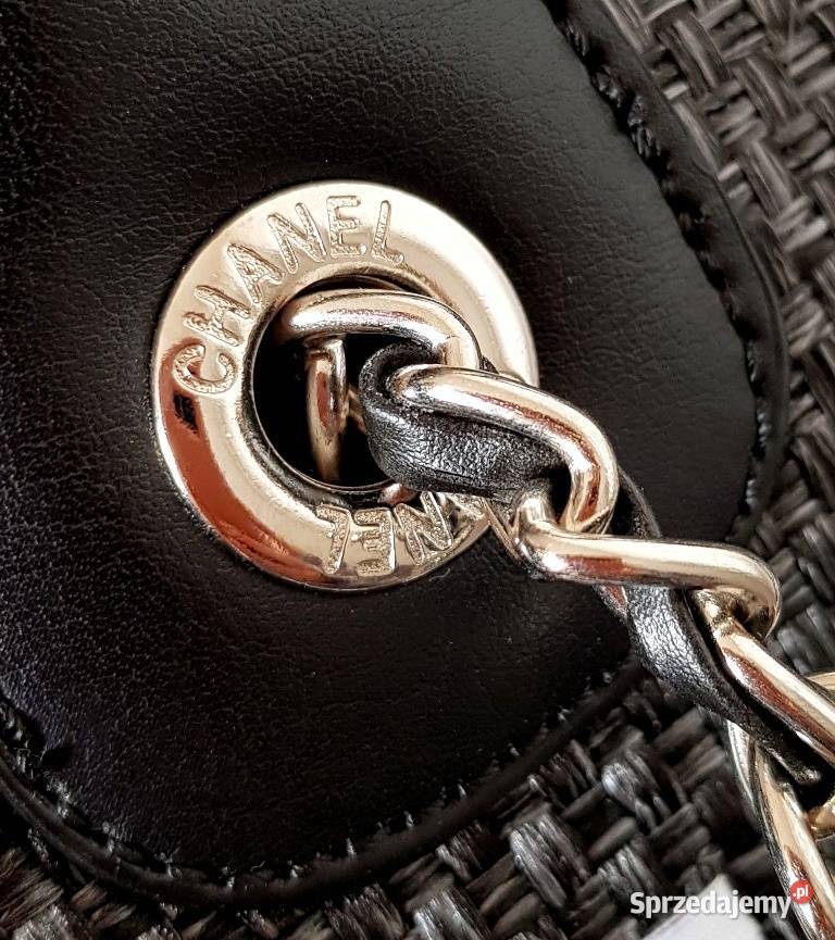 TOREBKA CHANEL KUFER CC CHANELKA A4 CZARNA SZARA Torby i torebki