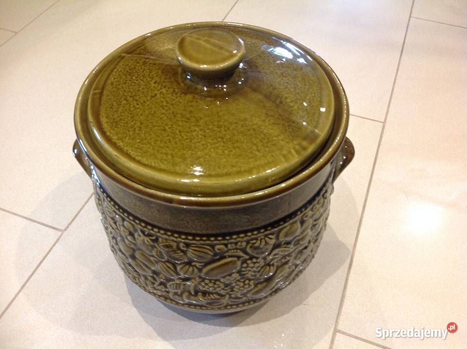 Garnek Ceramiczny Rumtopf z Pokrywką Wyposażenie wnętrz Nowa Sól
