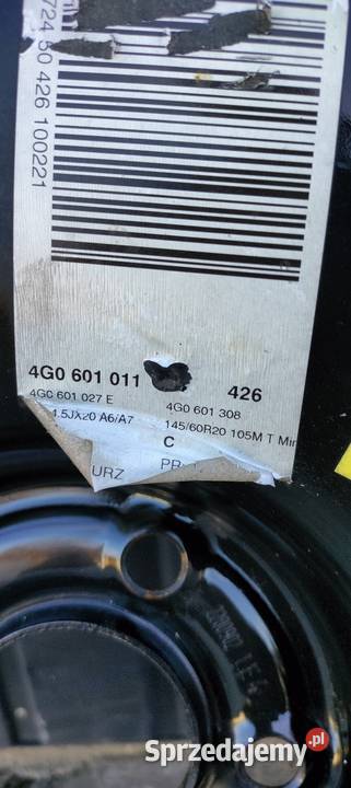 Koło Dojazdowe Dojazdówka 20 5x112 Audi A7 S7 Przemyśl sprzedam