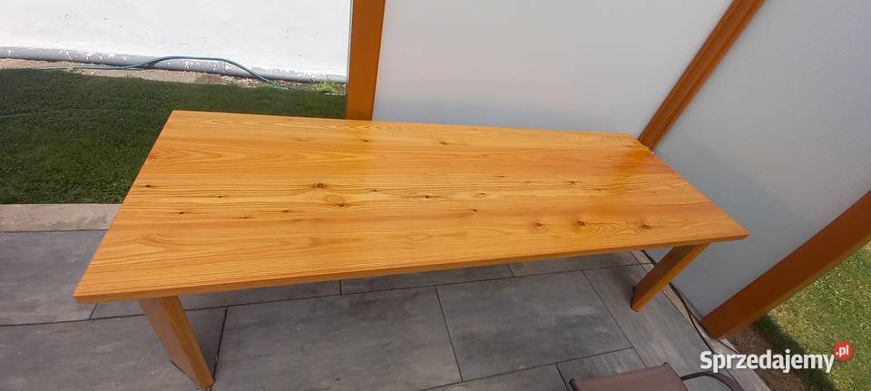 stół ogrodowy domowy 250x90x4 modrzew Błotnica Strzelecka