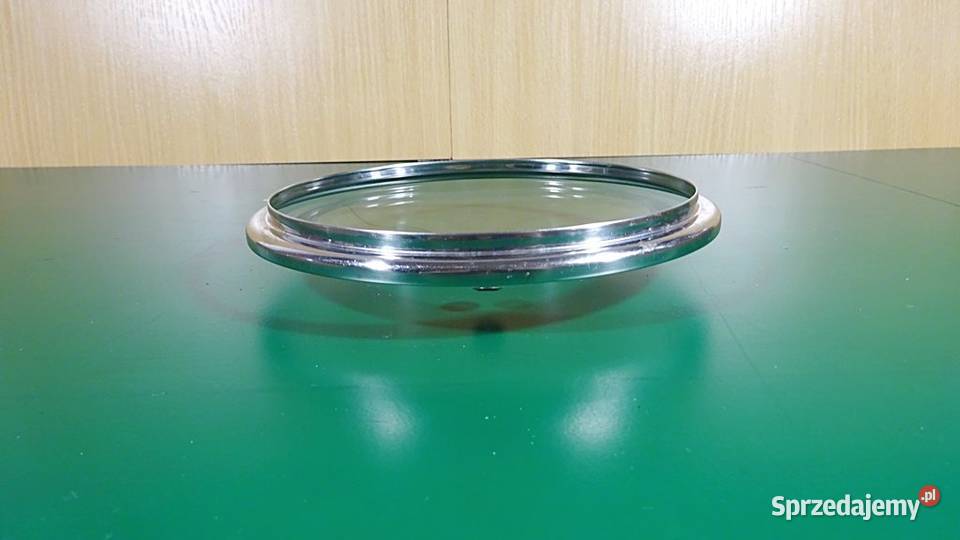 POKRYWKA SZKLANA mała z metalowym pierścieniem śląskie Chorzów