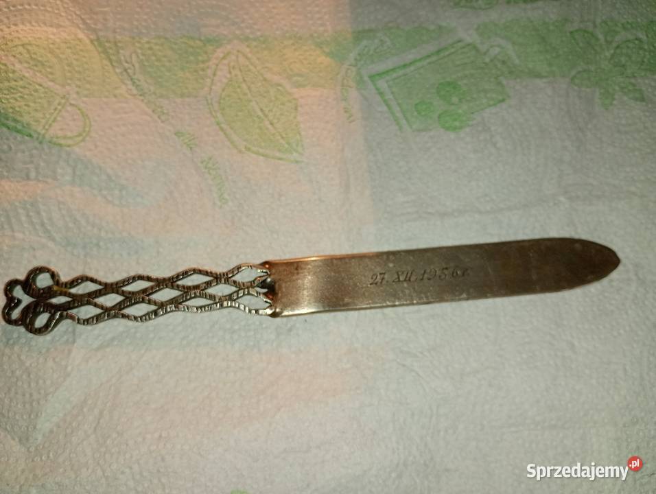Srebrny nożyk do otwierania listów Antyki Łochów