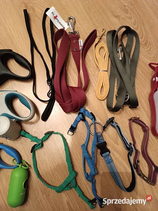Zestaw smyczy obrożyszelek i butelka psa sprzedam