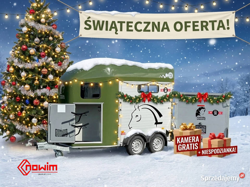 Przyczepa do koni Debon Gold 3 nowa prezent Kotlin