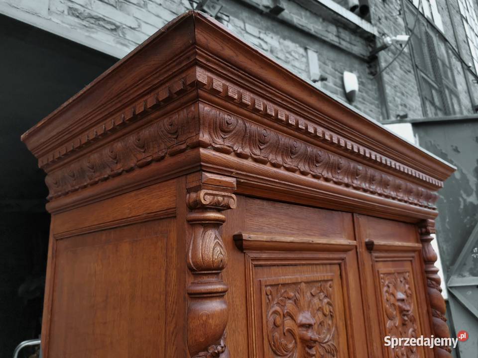 Piękna neorenesansowa szafa ok1910r antyk dolnośląskie Wałbrzych