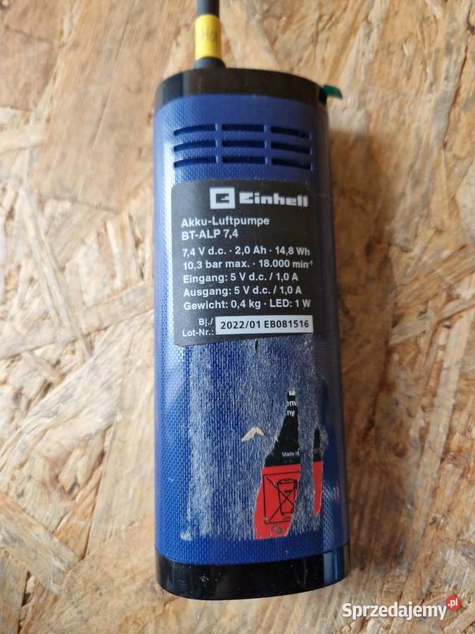 Pompa Ad Aria Einhell TC-ALP 10,3 - Compressore Portatile A Batteria - Nuovo (Open Box)