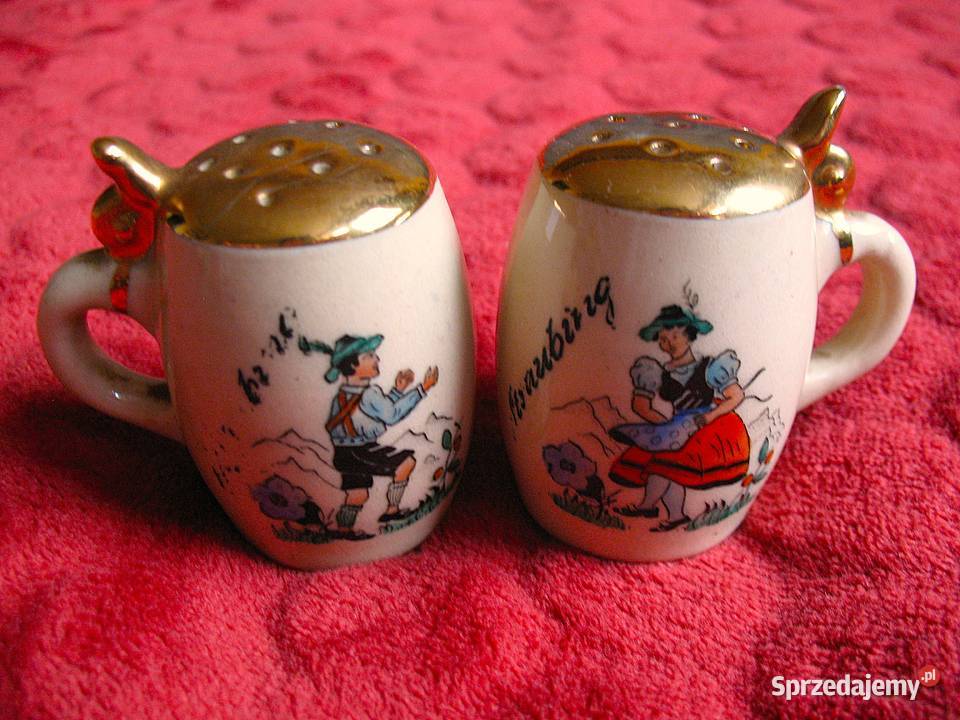 Sól i pieprz Porcelana stare kufle Bawaria 6 x mazowieckie