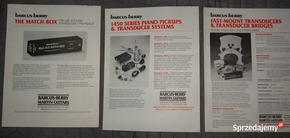 Barcus Berry katalogi i cenniki Kępice