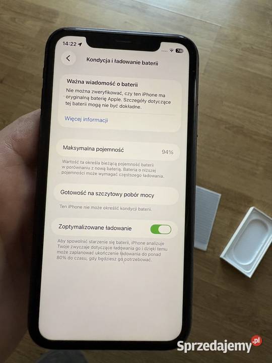 iPhone 11 64GB Bateria 94 Apple / iPhone małopolskie Mszana Dolna