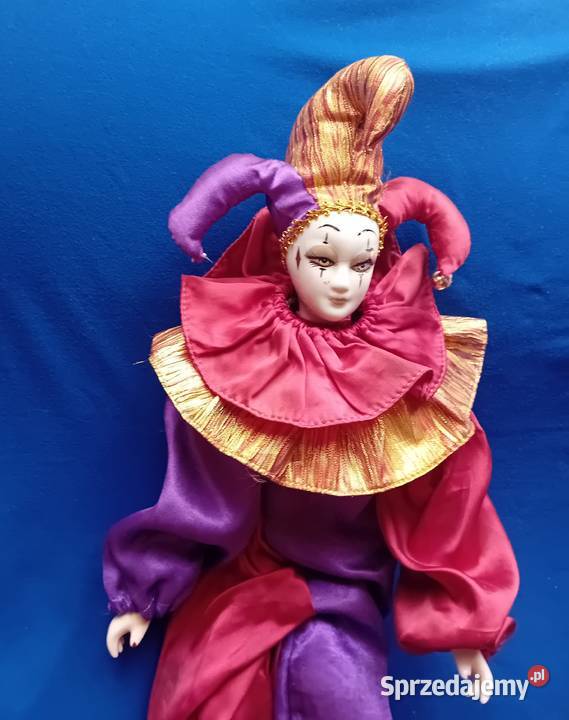 Dwie weneckie lalki porcelanowe typ Arlekin