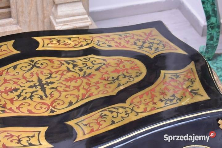 Królewski Stół Ława Stolik Boulle Drewno okucia