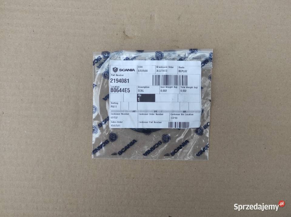 SCANIA R S USZCZELKA KORKA ZBIORNICZKA UKŁ Bieleń