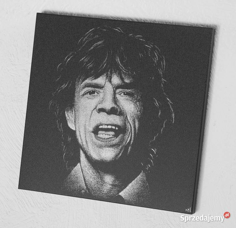 Mick Jagger Rolling Stones Grawerowany obraz Sandomierz