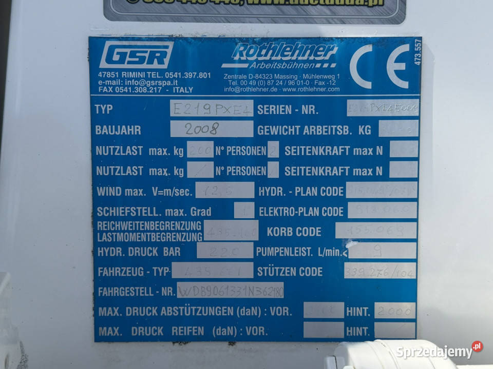 Mercedes Sprinter UNIKAT STAN 7 Zwyżka GSR E219 immobilizer Widełki