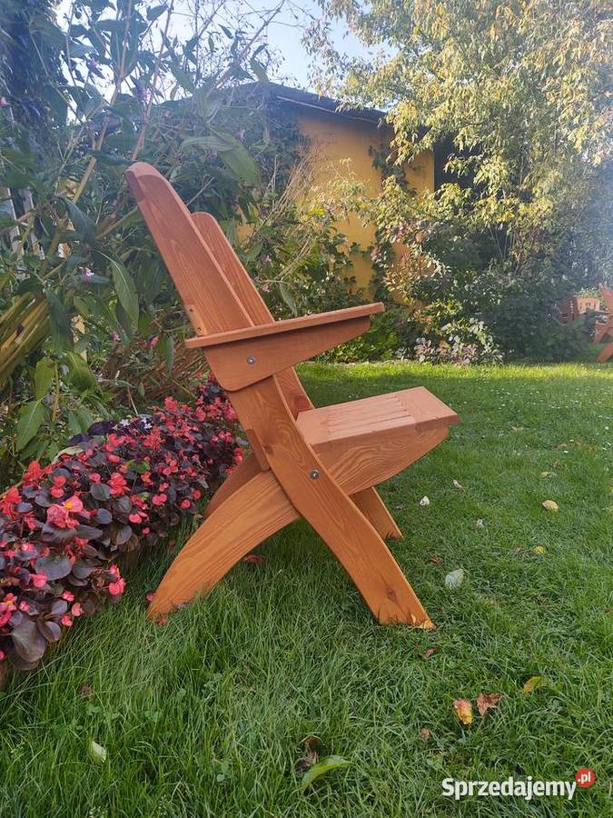 Krzesło ogrodowe drewniane składane tarasowe X