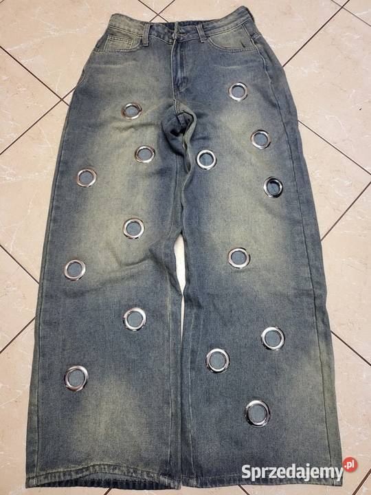 Spodnie z szerokimi nogawkami Rozmiar 36(S) Stare Oborzyska