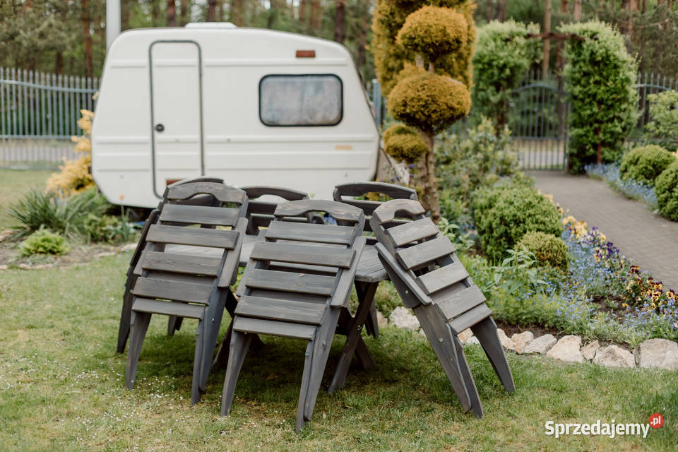 Meble ogrodowe drewniane składane typ S stół Kalety