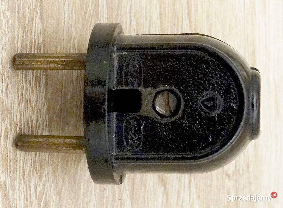 Wtyk wtyczka sieciowa bakelitowa KWE W9 A22 10 A Gliwice