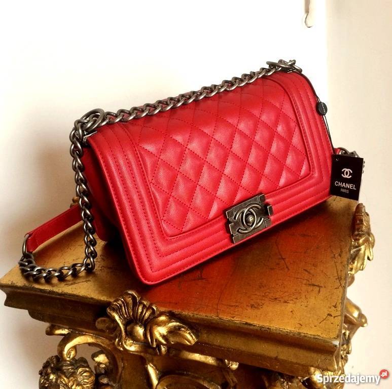 TOREBKA CHANEL BOY RED TOREBKA CC PIKOWANA Bydgoszcz sprzedam