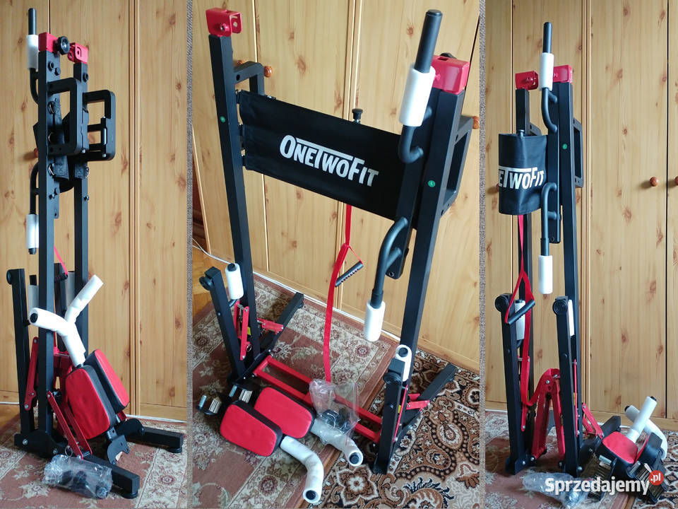 ONETWOFIT Foldable Power Tower Dip Station Sprzęt do ćwiczeń