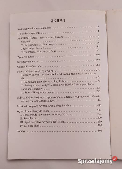 PRZEDWIOŚNIE lektura z opracowaniem Stefan podlaskie Hajnówka