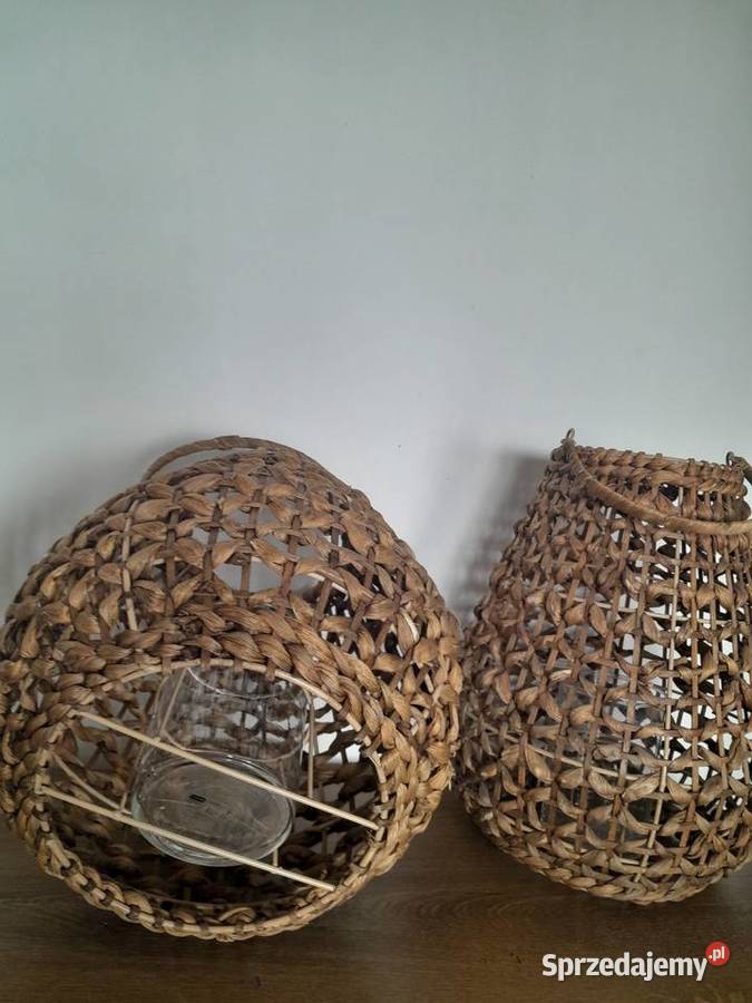 Dwa lampiony latarnie Rovterne Jysk brązowy Grabowiec