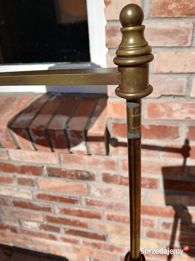 Lampa Podłogowa do czytania regulowana mosiężna Dom i Ogród Gawroniec sprzedam