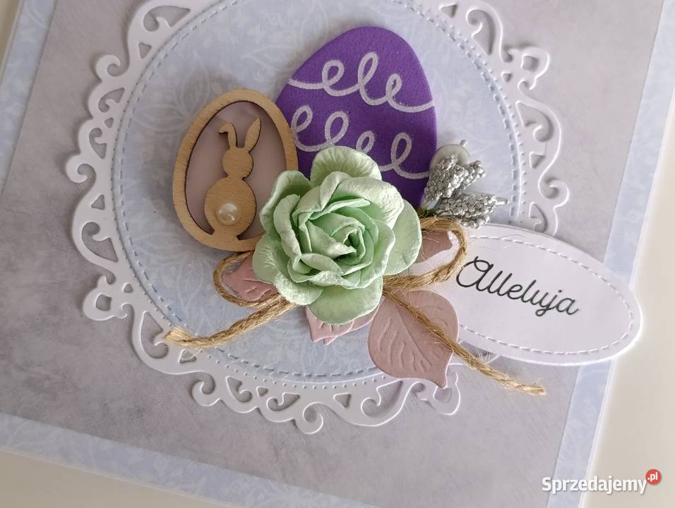 Kartka ręcznie robiona Świąteczna Wielkanoc 4 Łódź