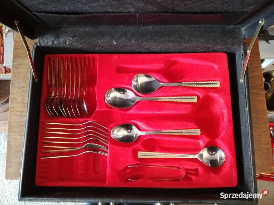 ZŁOCONE SZTUĆCE SOLINGHOFF W WALIZCE inny kolor Kraków