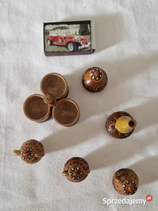 Drewniane cepeliowskie miniaturki 6 sztuk Warszawa