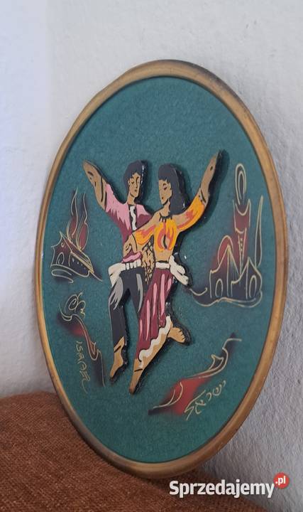 mosiężny ozdobny talerz z Izraela