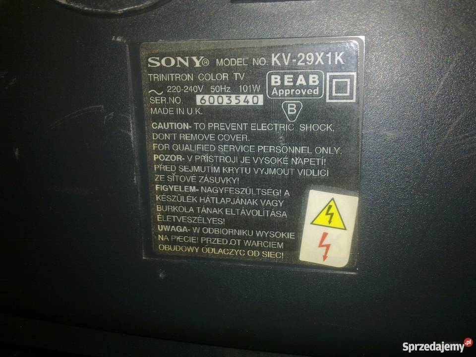 SONY TRINITRON 29X1K DUŻY TELEWIZOR W mazowieckie Warszawa